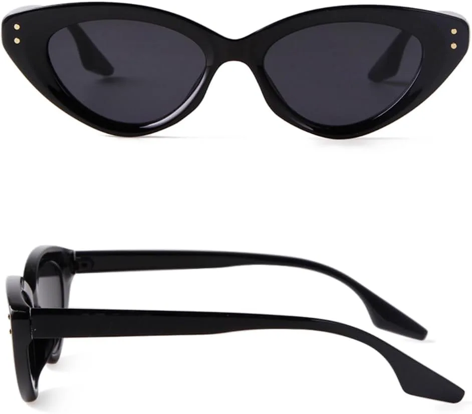 

Ретро коричнево-зеленые солнцезащитные очки для женщин, винтажные очки «кошачий глаз» для мужчин, солнцезащитные очки с защитой от УФ-излучения UV400 HHZZYVY, 1