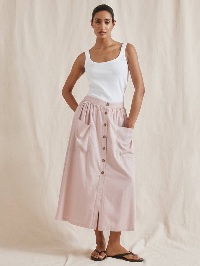 

Юбка миди на пуговицах Albaray, Pink