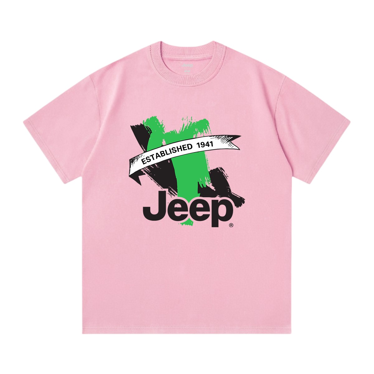 

Футболка Unisex Crew Neck Moderate Jeep, sky розовый