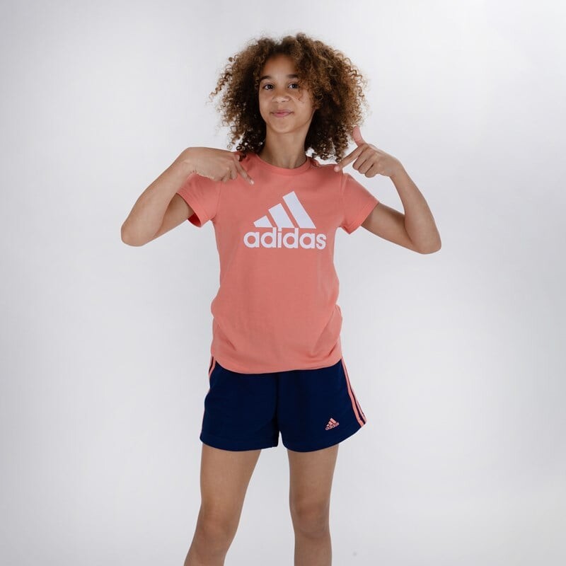 

Детская футболка Essentials с большим логотипом Adidas, розовый