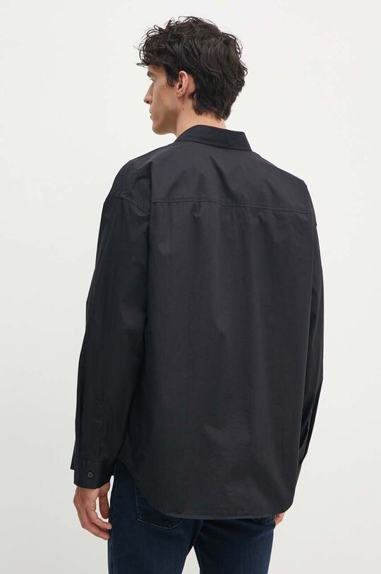 

Хлопковая рубашка Armani Exchange, черный