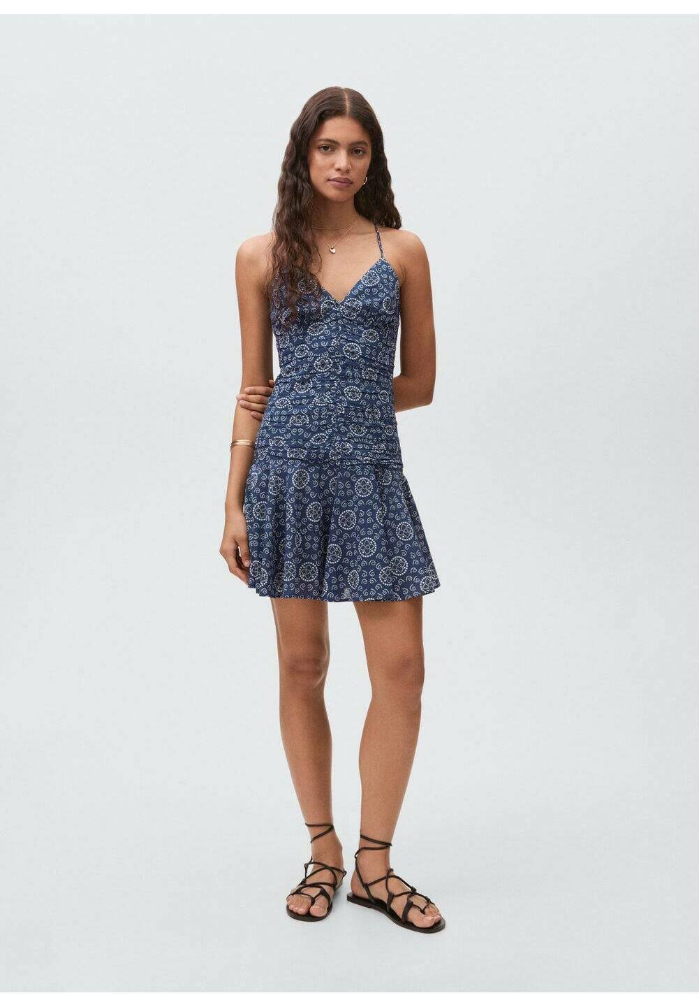 

Повседневное платье TEEN IMPRIMÉE Mango Kids, цвет Royal Blue