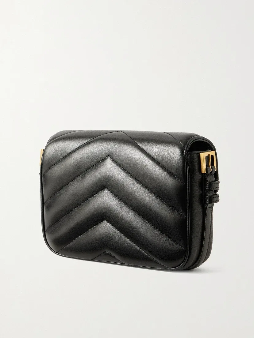 Сумка на плечо Loulou Toy из стеганой кожи SAINT LAURENT, черный — фото 4