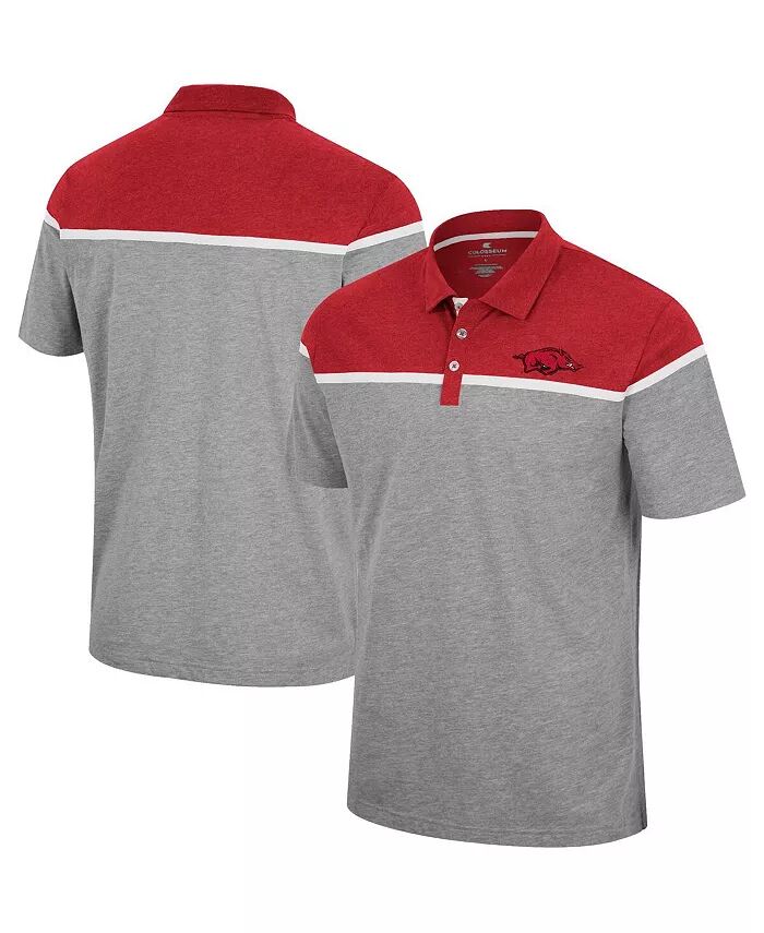 

Мужская рубашка-поло Heather Grey Arkansas Razorbacks Chamberlain Colosseum