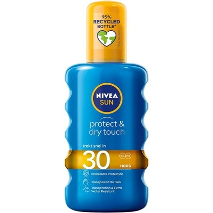 

Прозрачный солнцезащитный спрей Sun Protect & Dry Touch Spf 30, 200 мл, Nivea