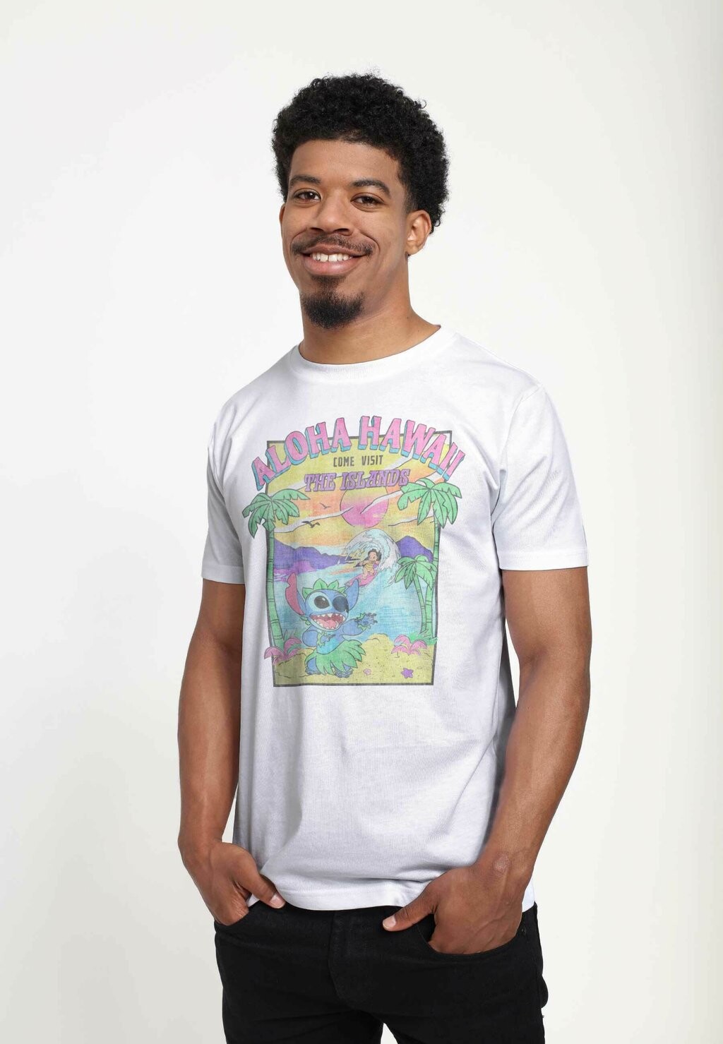 

Футболка с принтом LILO & STITCH VISIT THE ISLANDS UNISEX Disney, белый