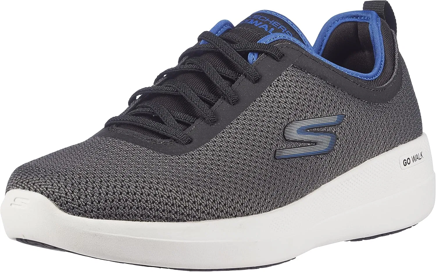 Мужские кроссовки Skechers Go Walk Stability Progress, Black Textile Blue Trim