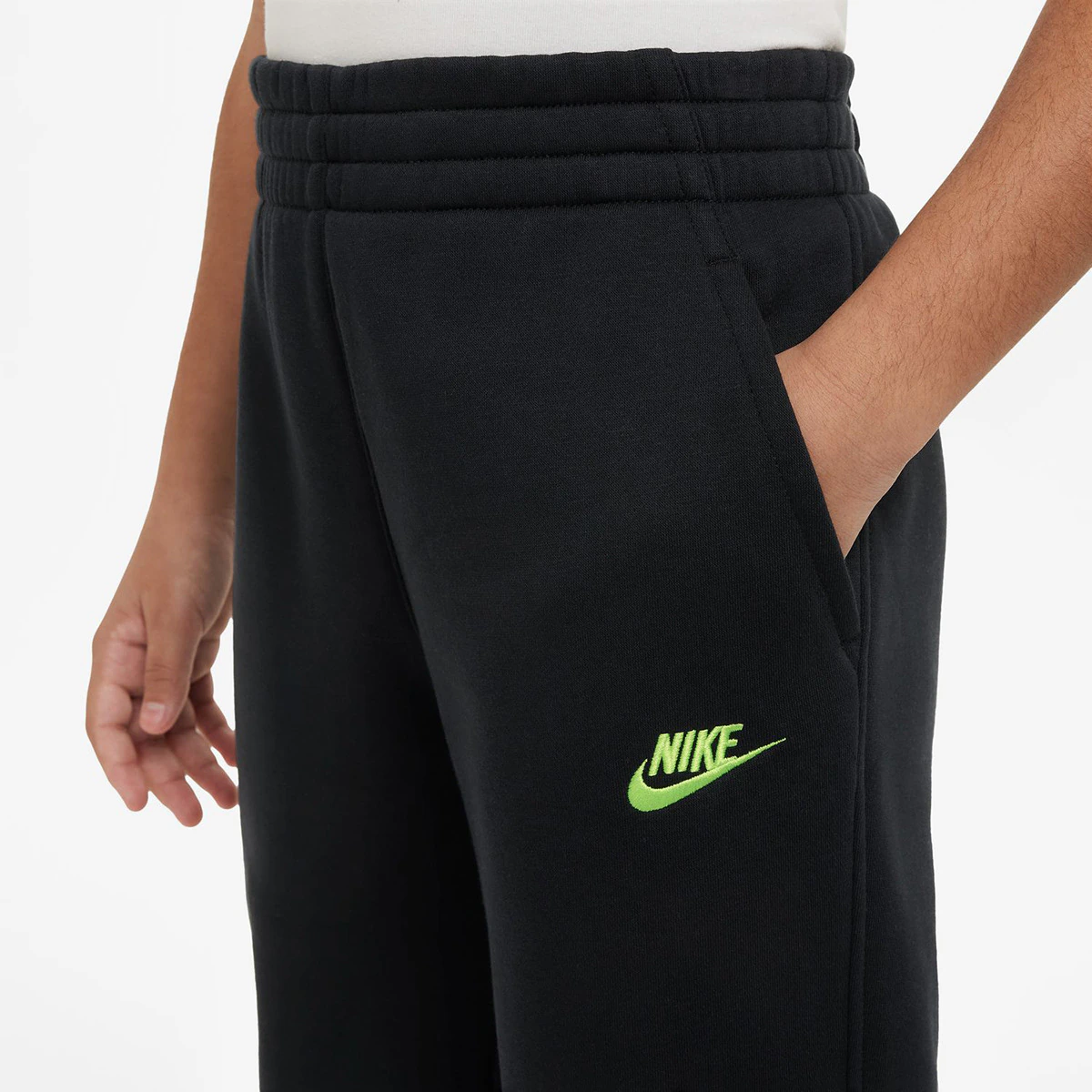Спортивная одежда Club Флисовые детские брюки Nike, чёрный — фото 3