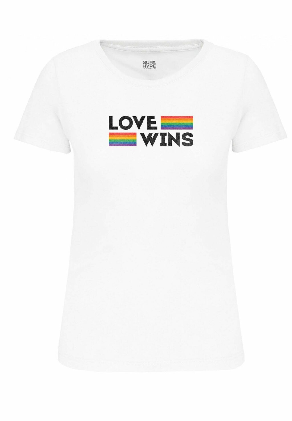 

Футболка с принтом LOVE WINS Novux, цвет white