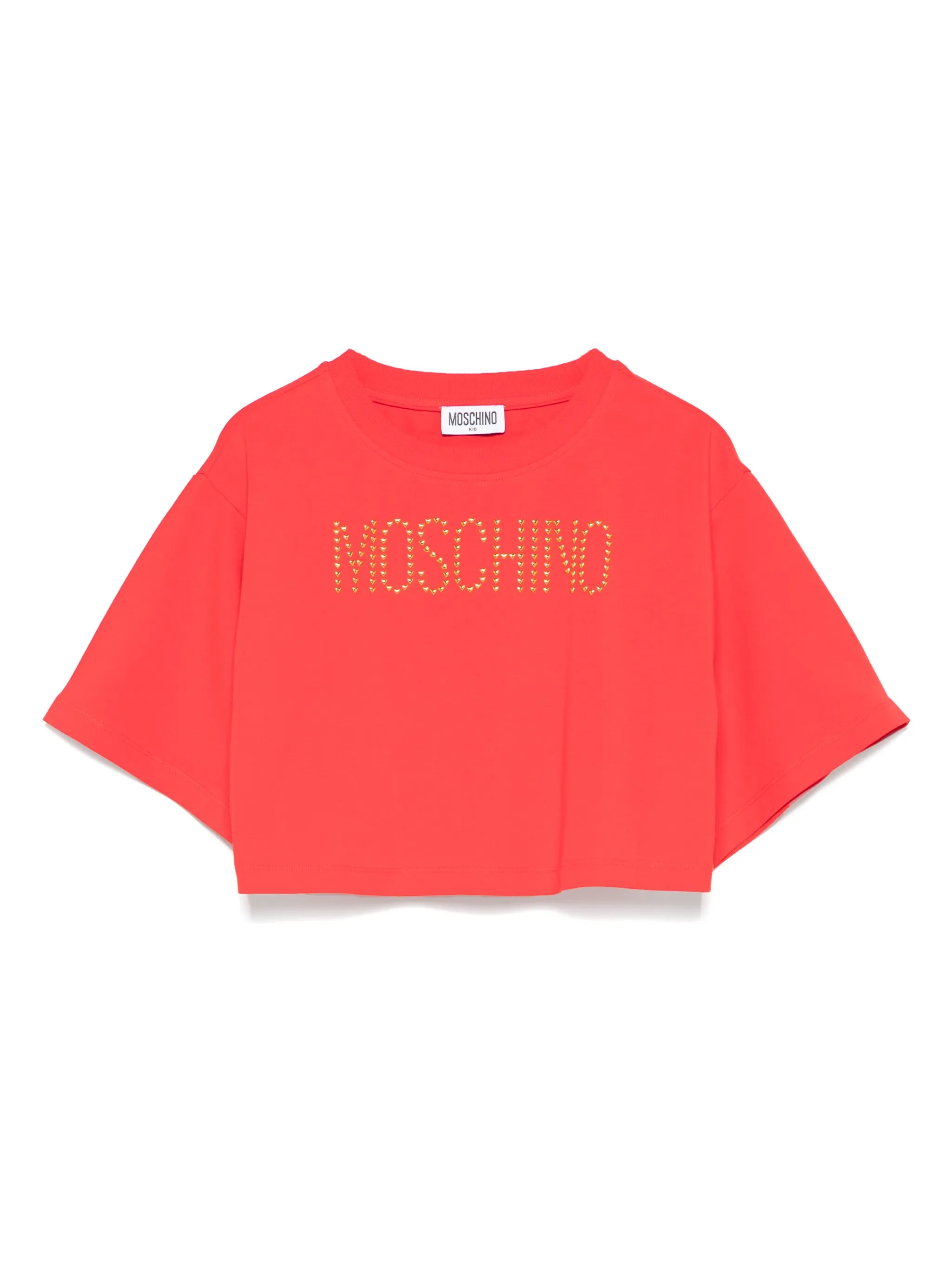 

Футболка с заклепками Moschino Kids, красный