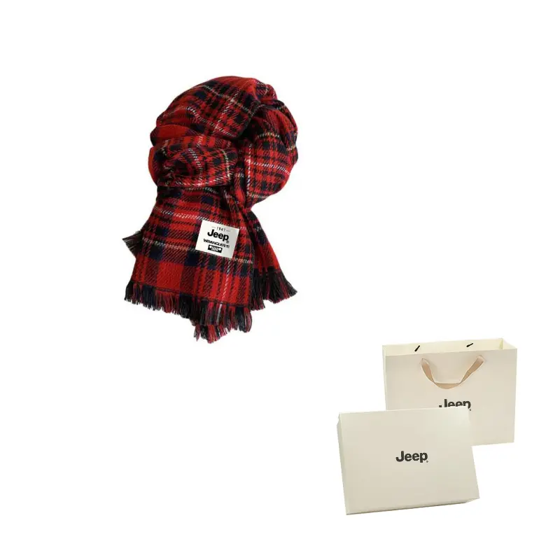 

Шарф Unisex Jeep, new year красный plaid