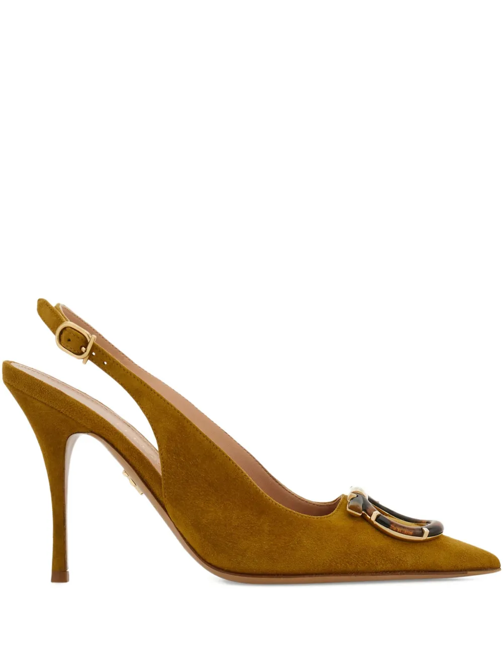 Туфли Gancini 95 с ремешком на пятке Ferragamo, желтый