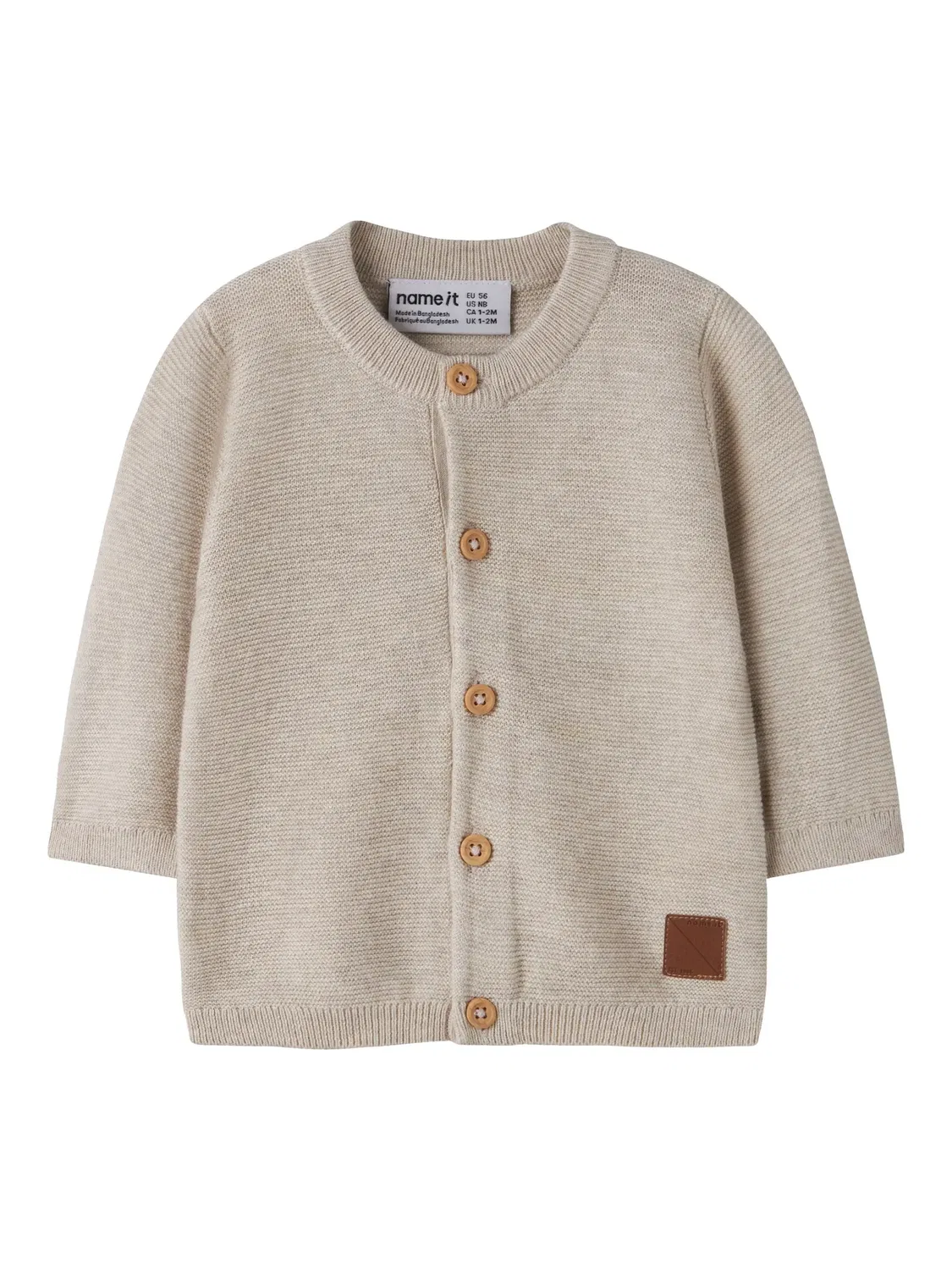 Кардиган из структурированного трикотажа Name it, peyote melange