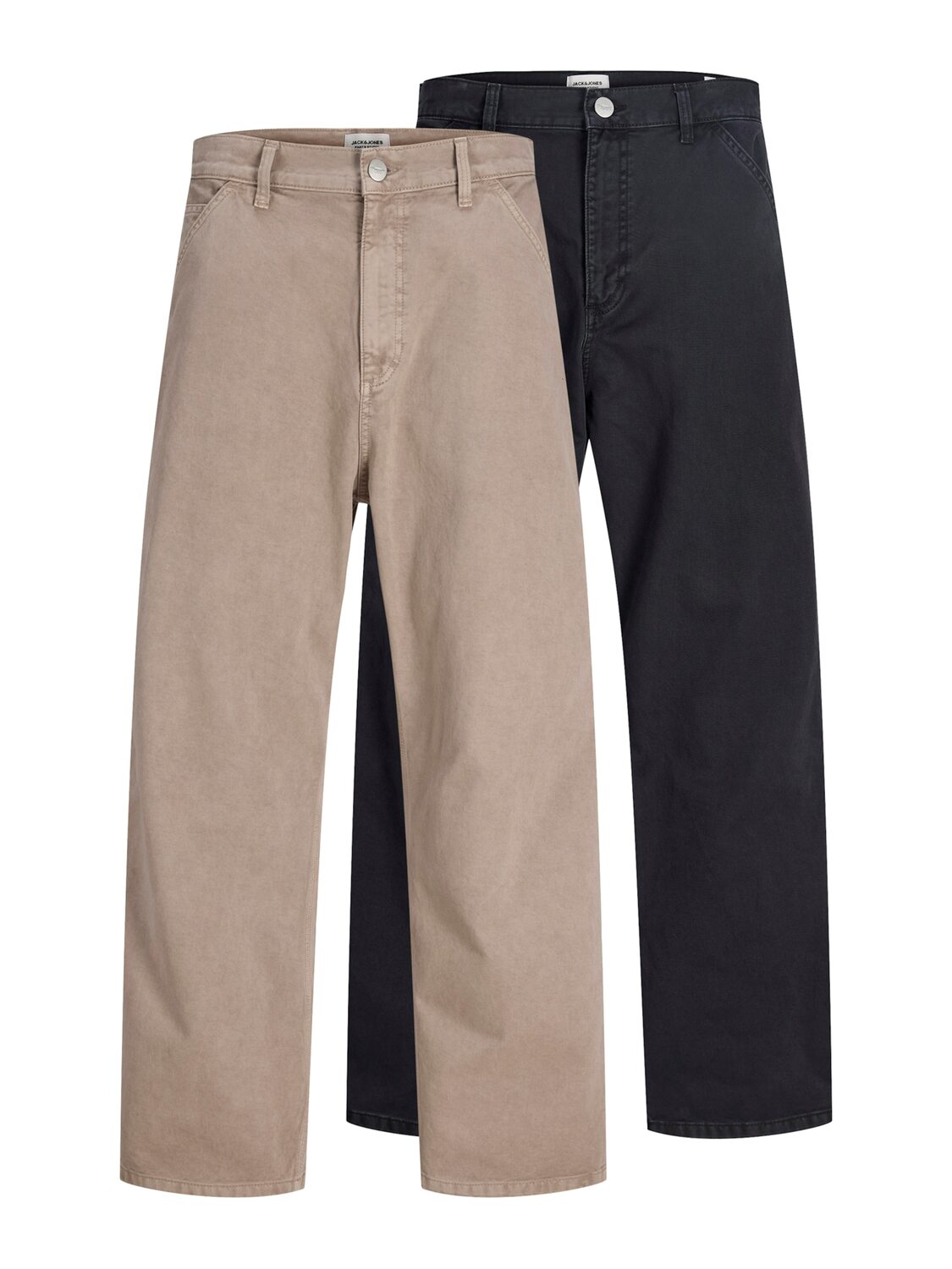

JACK & JONES Широкие брюки 'JPSTALEX RAYE WORKER' в цвете Brown, Black