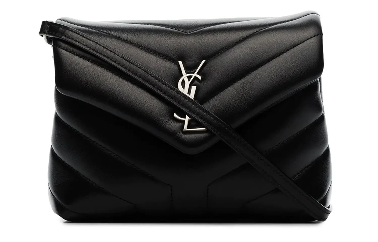 

SAINT LAURENT Кожаная сумка через плечо женская черная