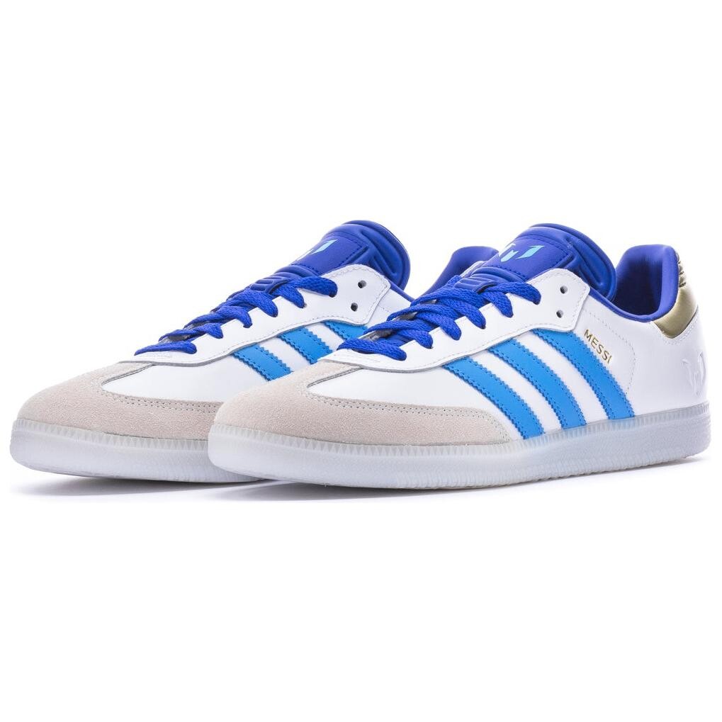 Мужские кроссовки для скейтбординга adidas originals Samba, White/Blue/Gray — фото 4