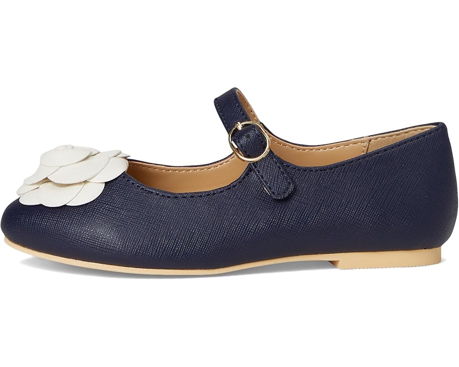 Детские балетки Janie and Jack Navy Flower, Blue — фото 4
