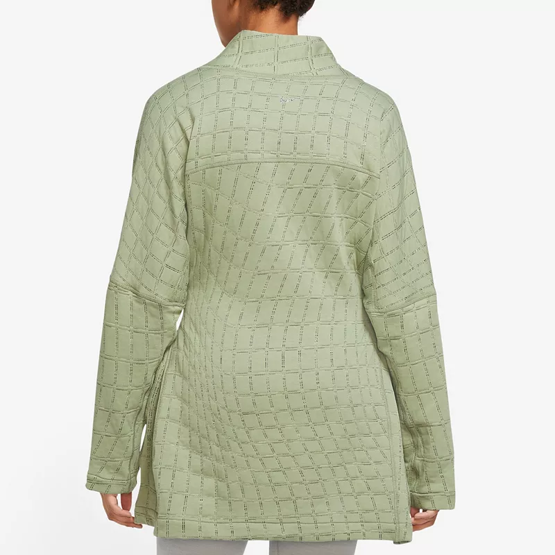 

Женский жаккардовый кардиган Nike Yoga Therma-FIT Luxe, цвет Oil Green