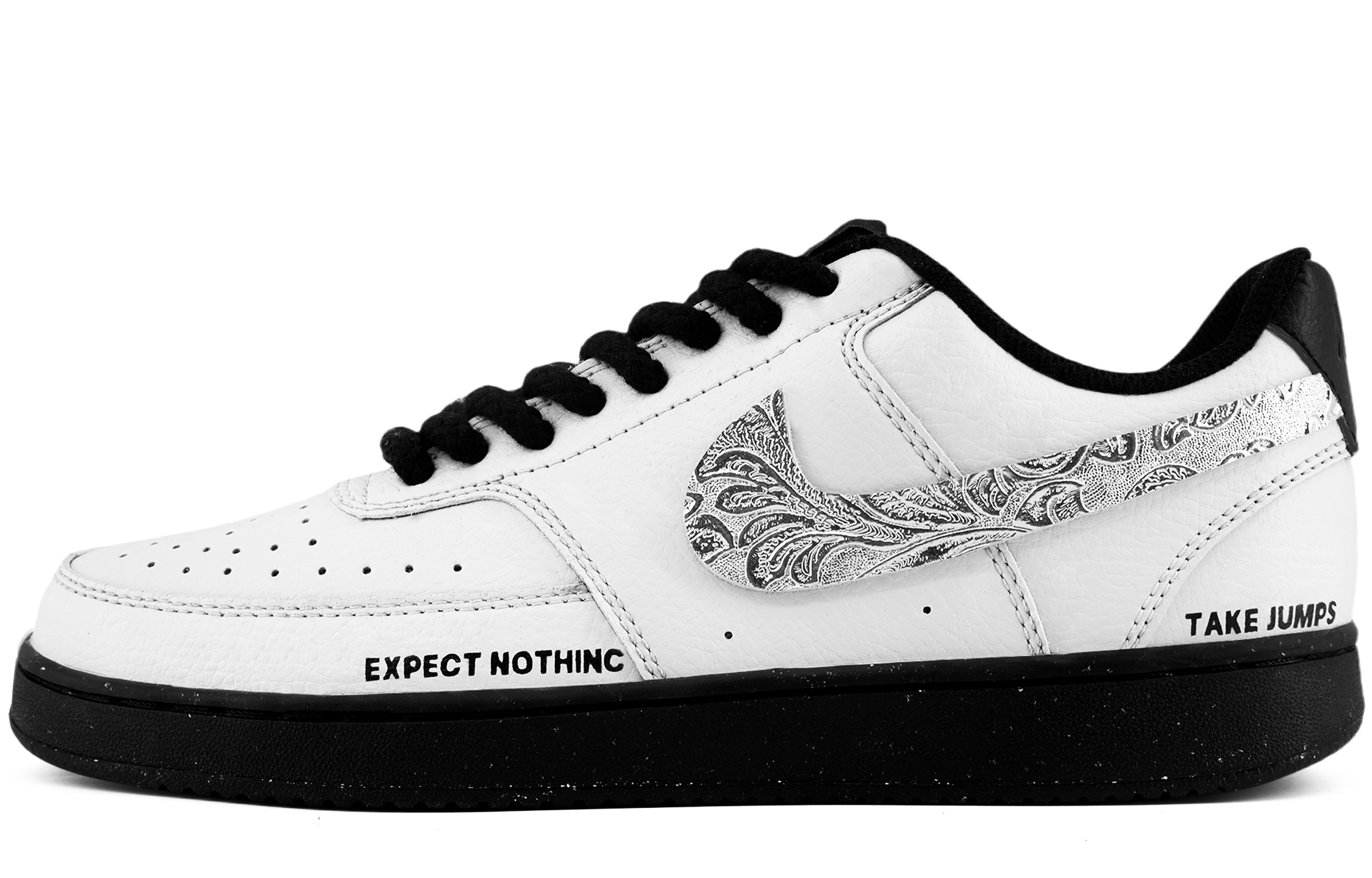 

Nike Кроссовки Court Vision Low с низким верхом для скейтборда, устойчивые к истиранию, мужские, белые, серебристые