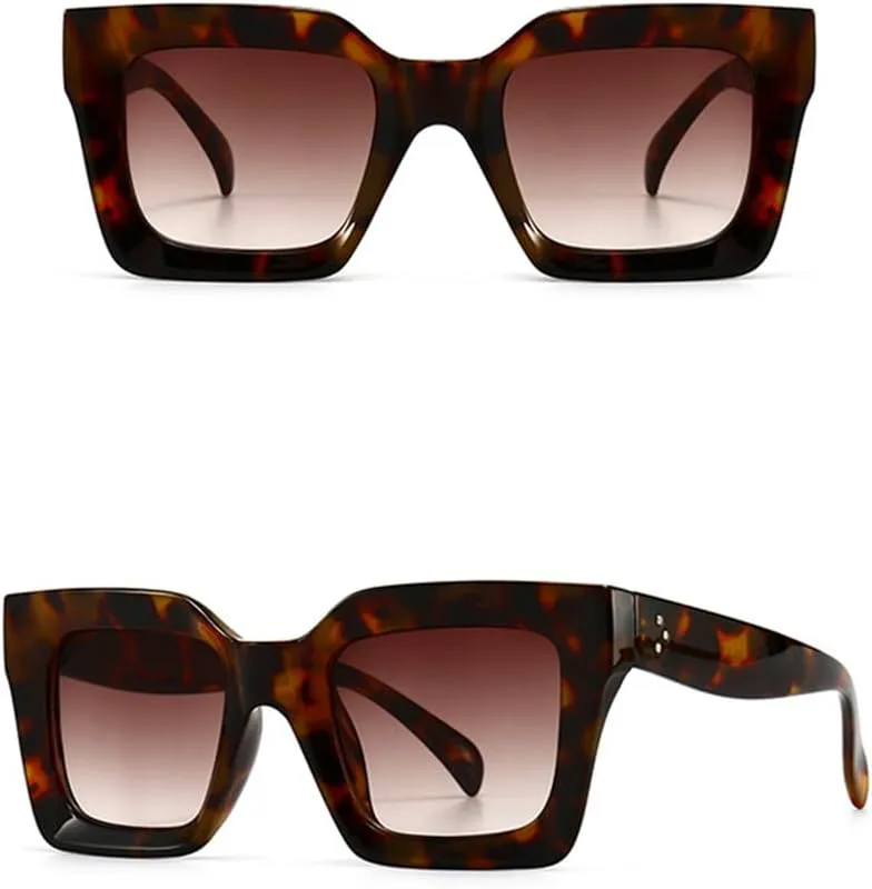 

Спортивные солнцезащитные очки с крупной оправой, УФ-защитой UV400, градиентными линзами и заклепками, для бега и езды на открытом воздухе UYPTK, Black Transparent