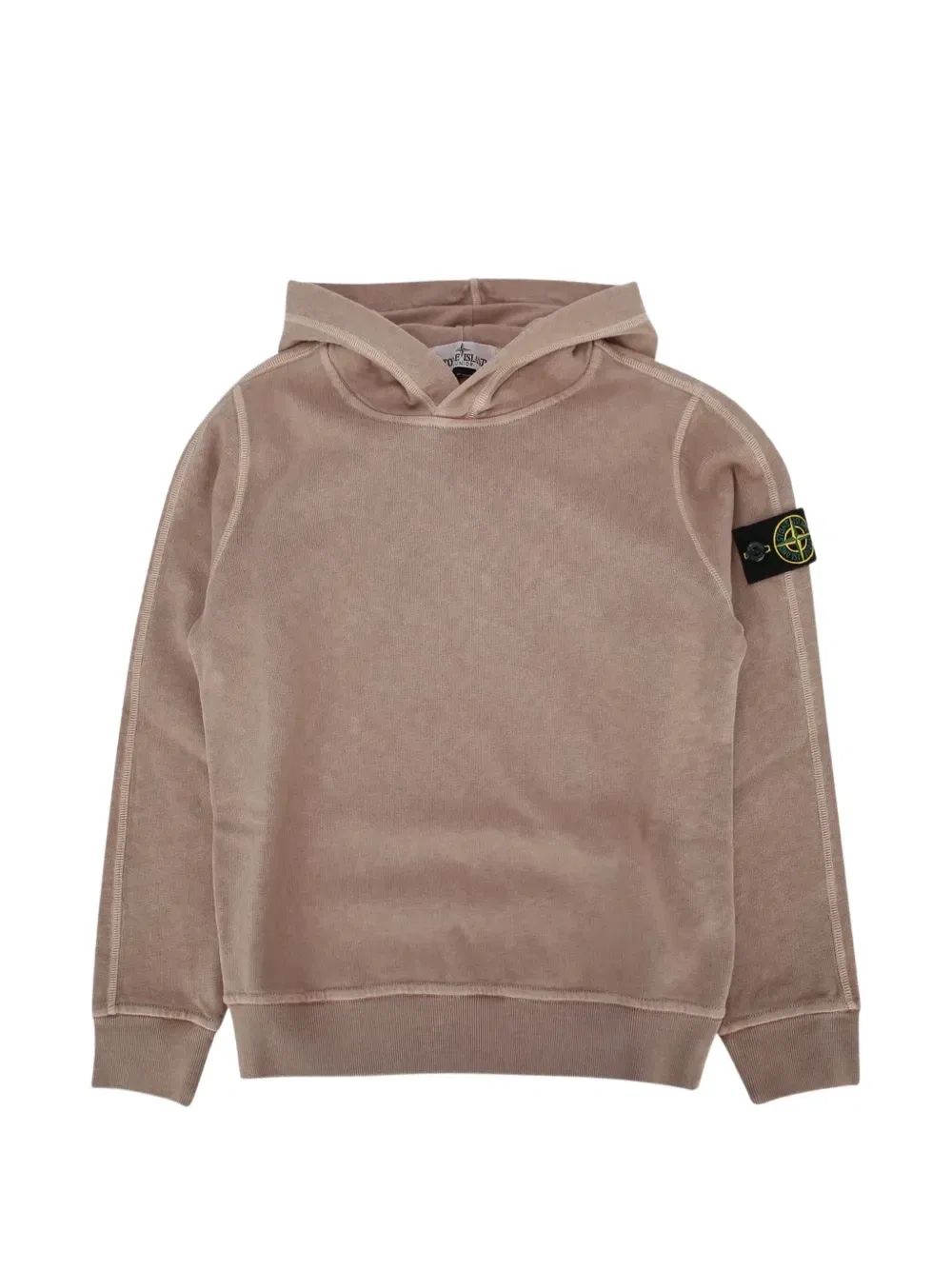 Флисовое худи Stone Island Junior, серый