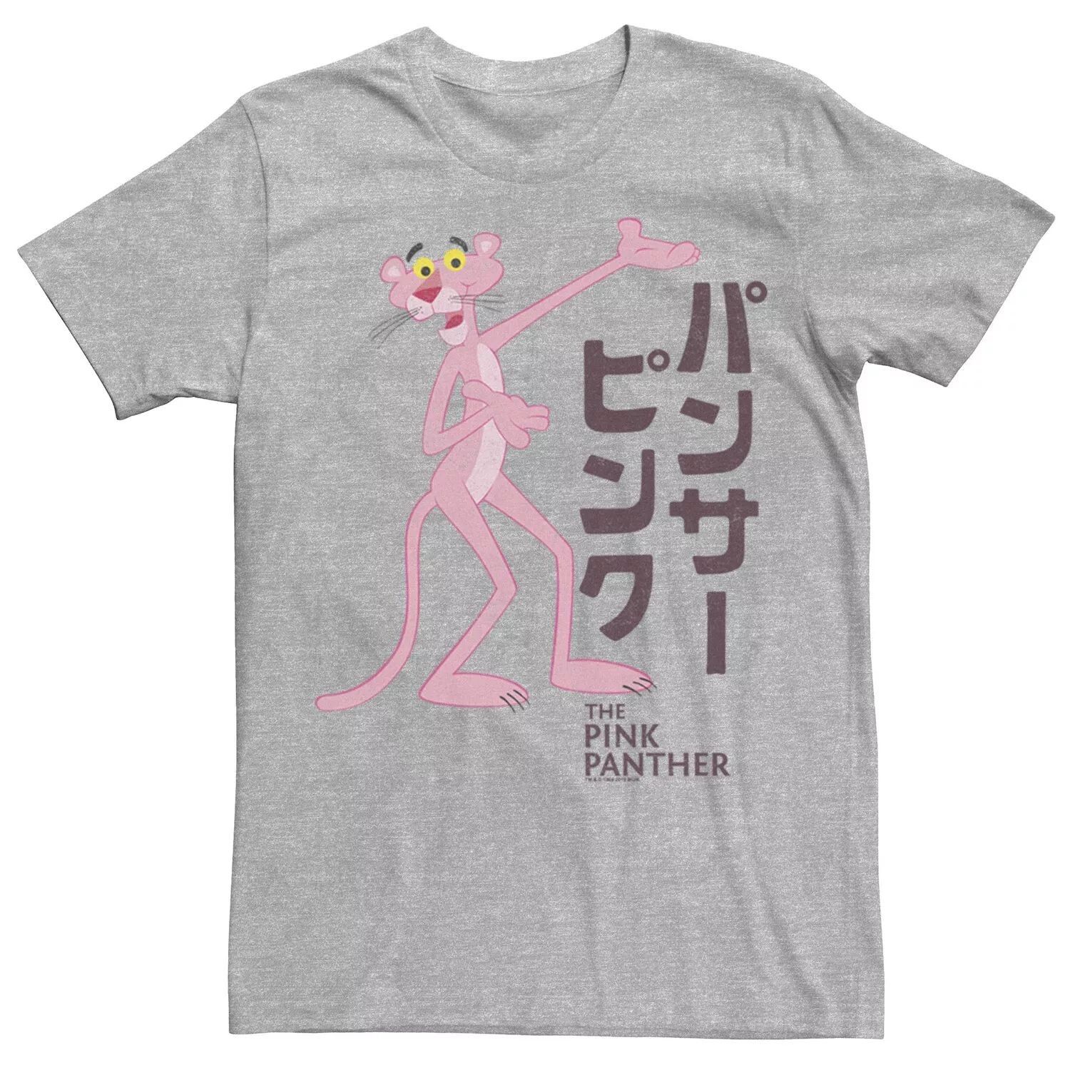 

Мужская футболка с графическим логотипом Pink Panther Kanji Portrait Licensed Character