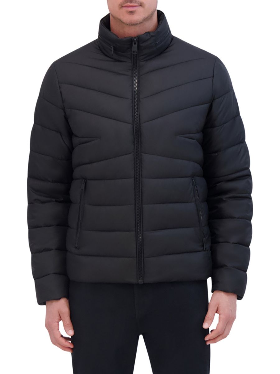 

Куртка-пуховик с воротником-стойкой Kenneth Cole, черный