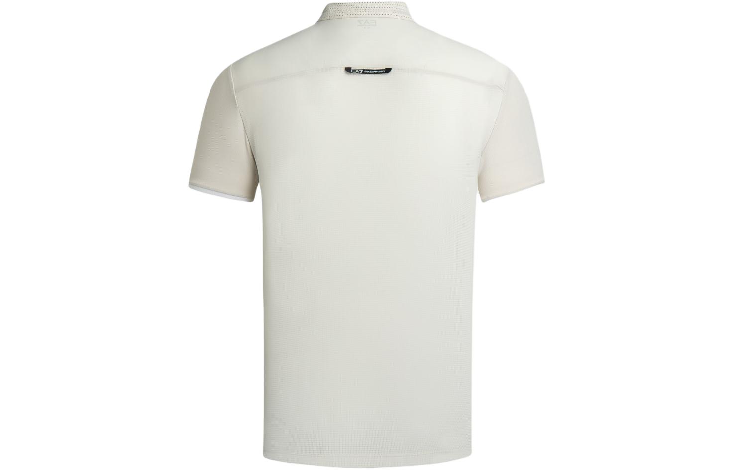 Футболка поло с резиновым логотипом EMPORIO ARMANI, абрикосовая — фото 3
