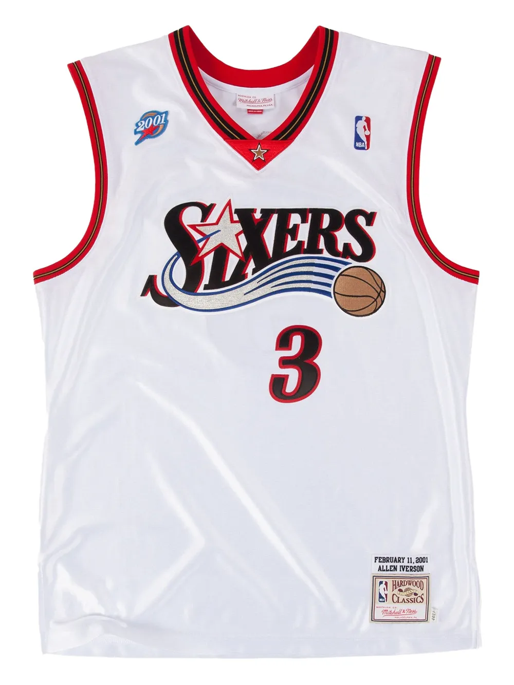

Топ 76Ers 2001 Allen Iverson Mitchell & Ness, белый
