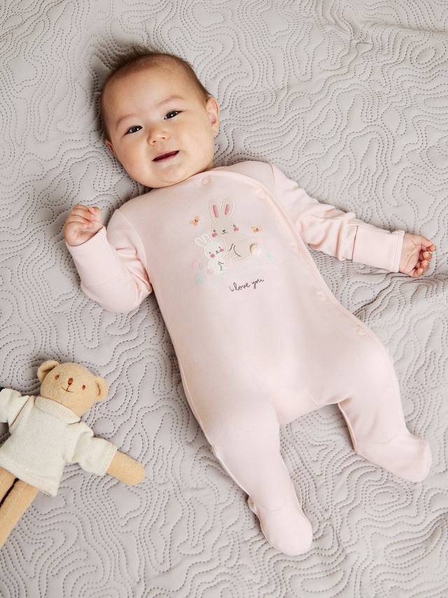 

Младенца хлопка обертывание банни комбинезон Mini Cuddles, розовый
