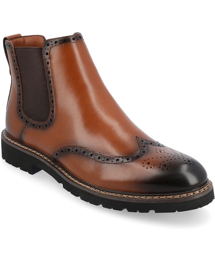

Мужские ботинки челси без шнуровки Hogan Tru Comfort Foam Wingtip Vance Co., цвет Cognac