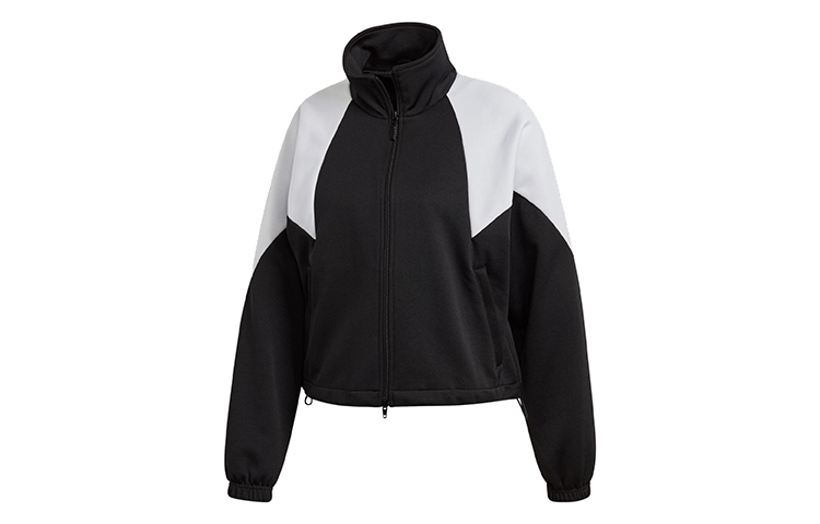 Adidas Originals Большая женская куртка черно-белая, Black White — фото 3