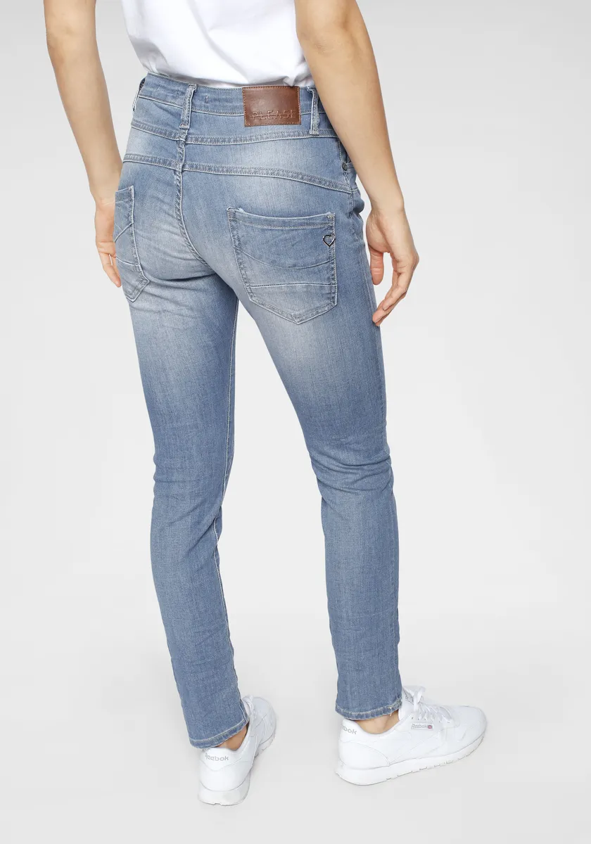 

Джинсы-бойфренды Please Jeans "P78A", оригинального кроя, голубой