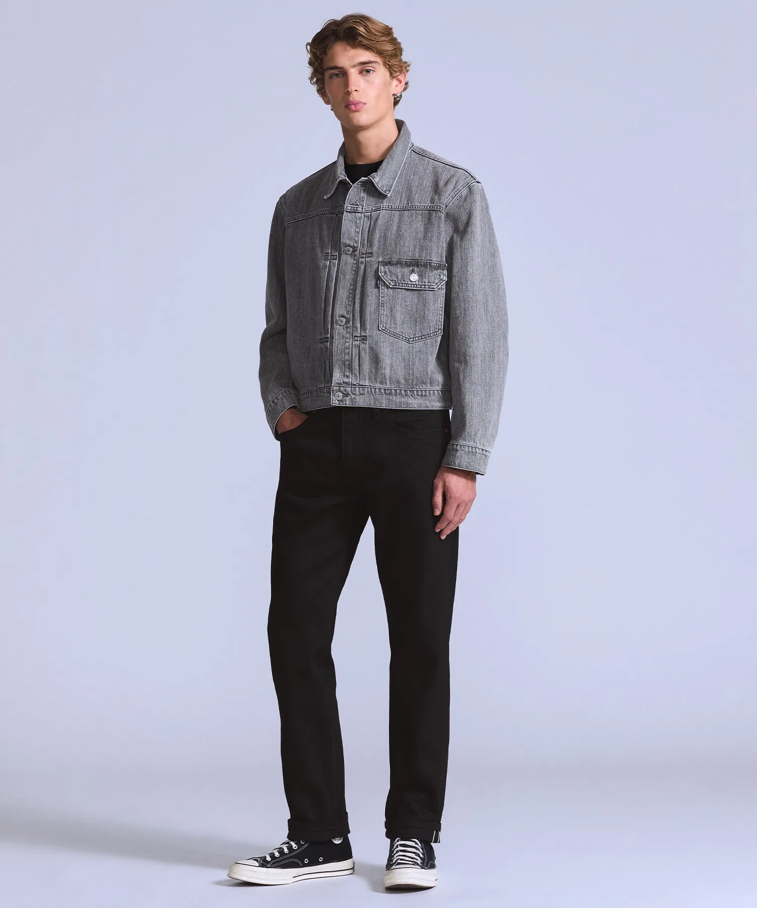Джинсы Levi's BLUETAB™ 502™ зауженного кроя, черные — фото 2