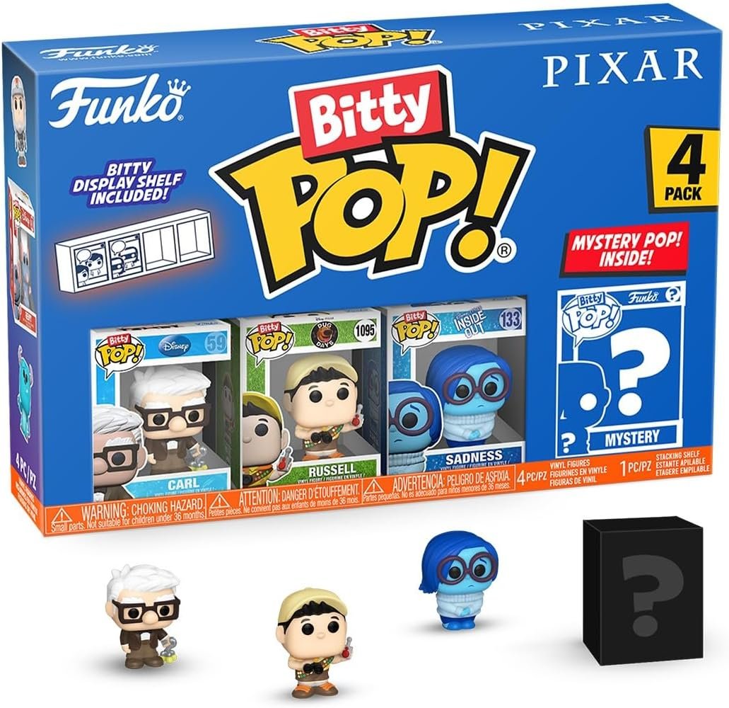 

Funko POP! Pixar Bitty Pop, 4 упаковки, 2,5 см, Карл Рассел, грусть