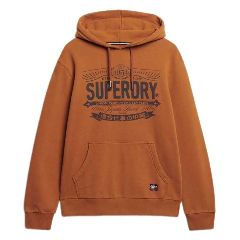 

Худи Superdry Heritage Brand Relaxed Fit, коричневый