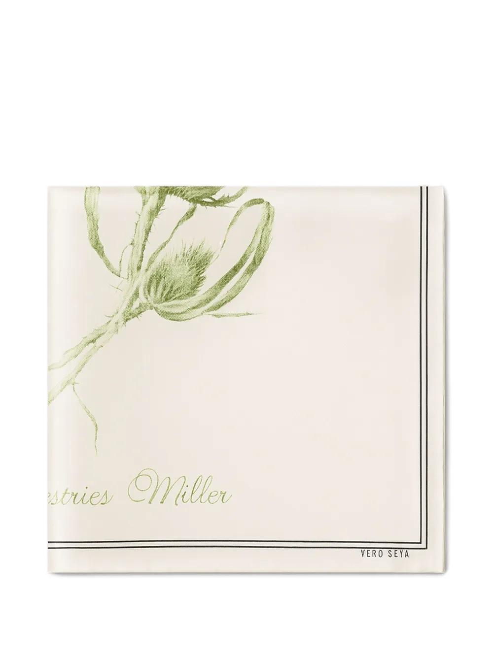 

Шарф с цветочным принтом и отделкой по краю Alberta Ferretti, белый