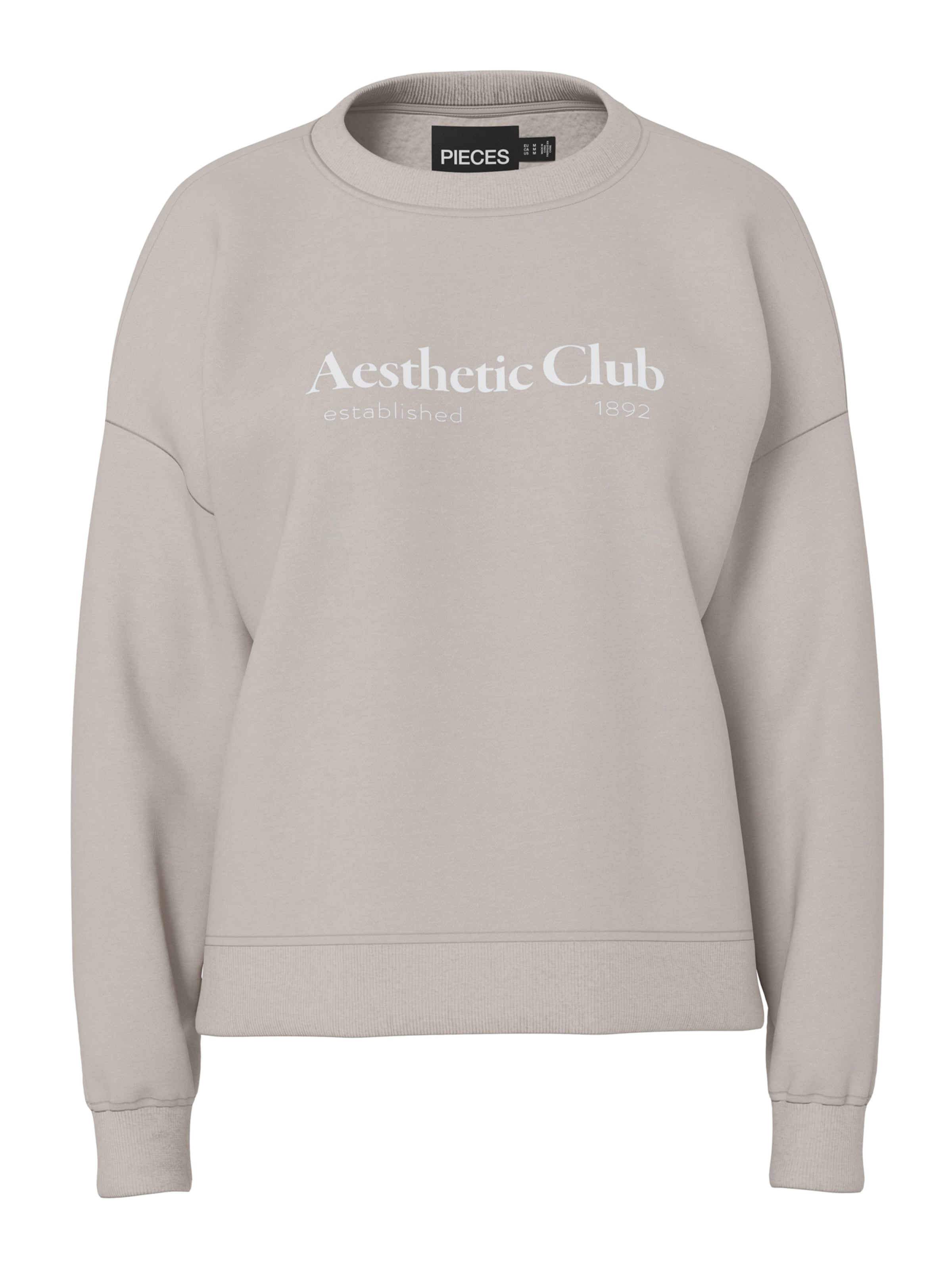 

PIECES Свитшот 'PCRisso' в светло-сером цвете