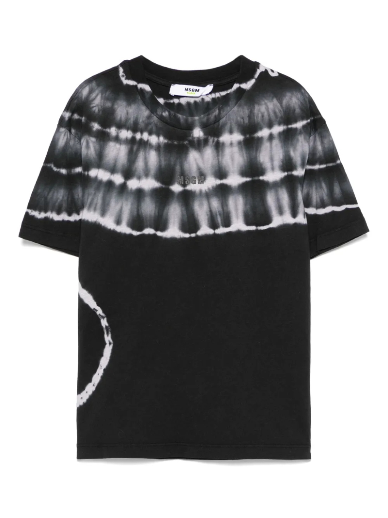 

MSGM Kids футболка с принтом тай-дай, черный