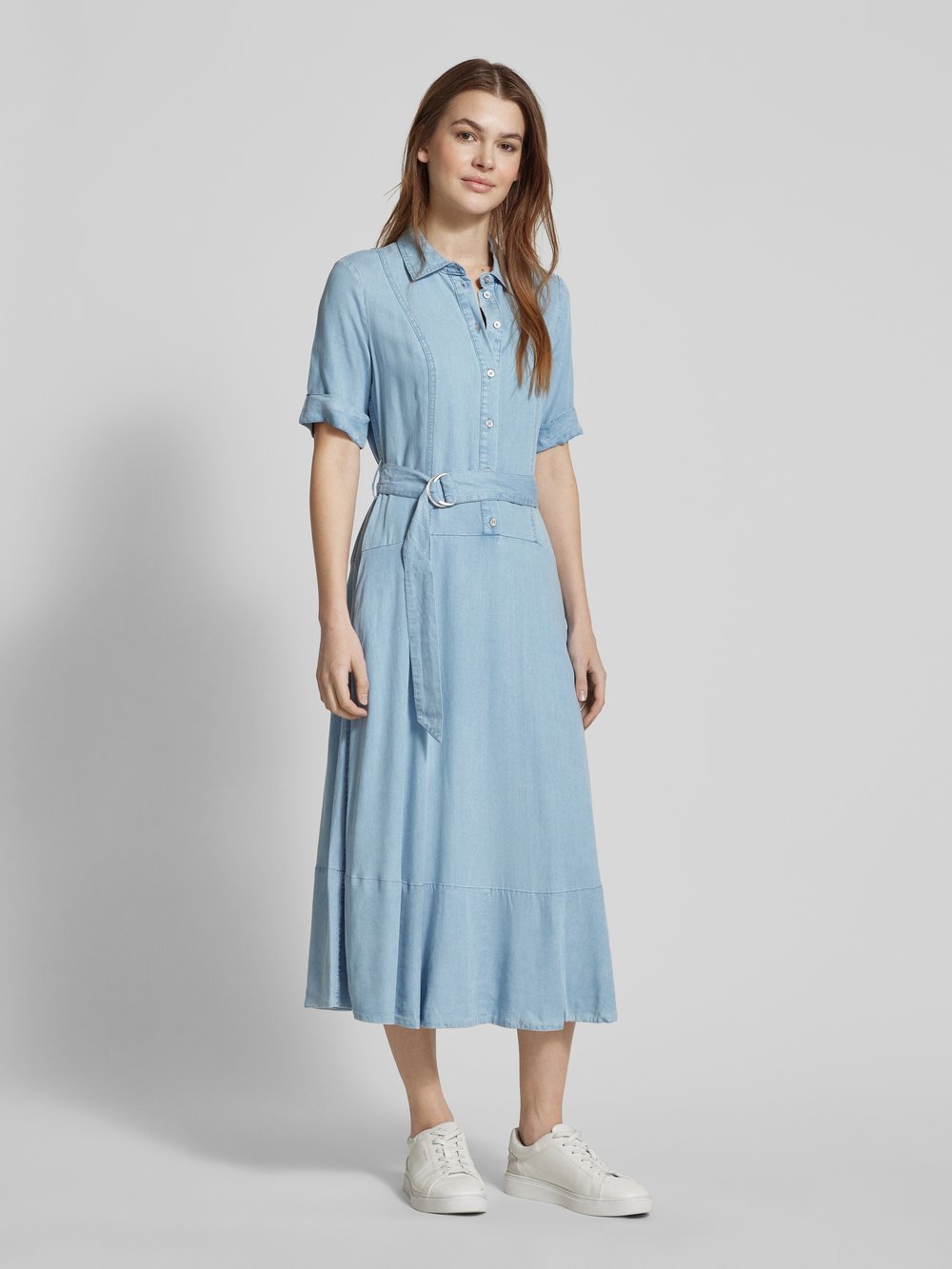 

Платье миди в стиле деним DKNY, светло-голубой
