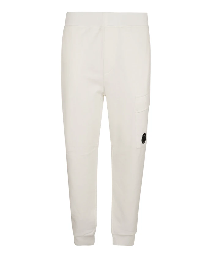 

Белые спортивные брюки из хлопка и флиса C.P. Company, белый