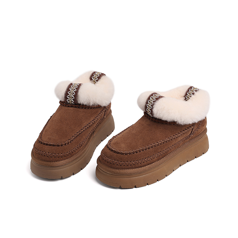 AQUASCUTUM Тёплые женские зимние ботинки до щиколотки - каштановые, цвет Chestnut — фото 3