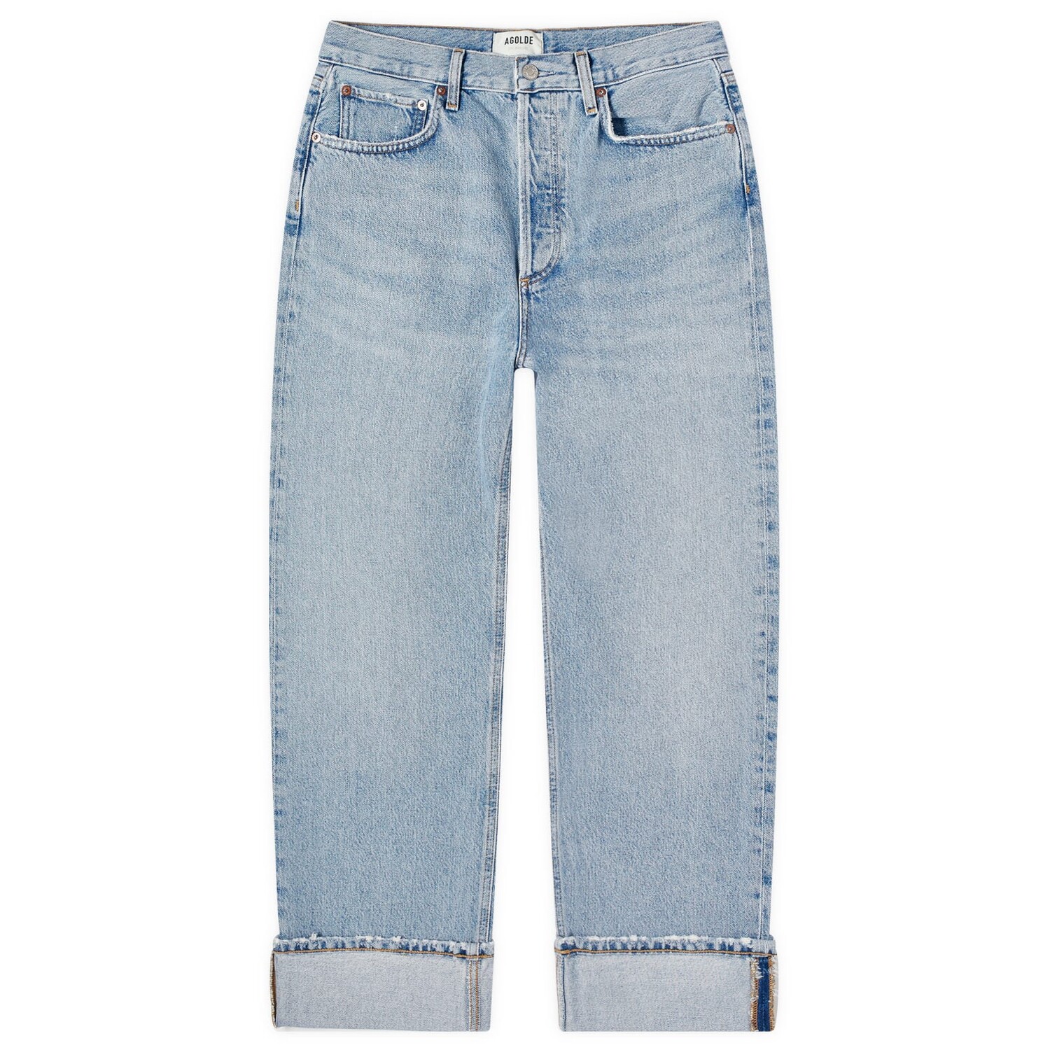 

Джинсы прямого кроя Agolde Fran Straight Leg Jeans, цвет Force