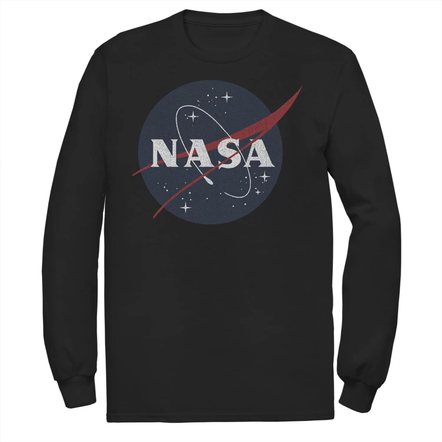 

Мужская классическая футболка NASA с круглым логотипом и длинными рукавами Licensed Character