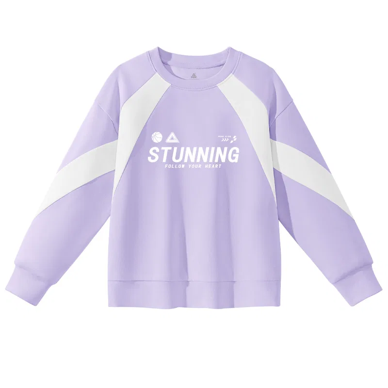 Детский свитшот с круглым вырезом PEAK Light Purple