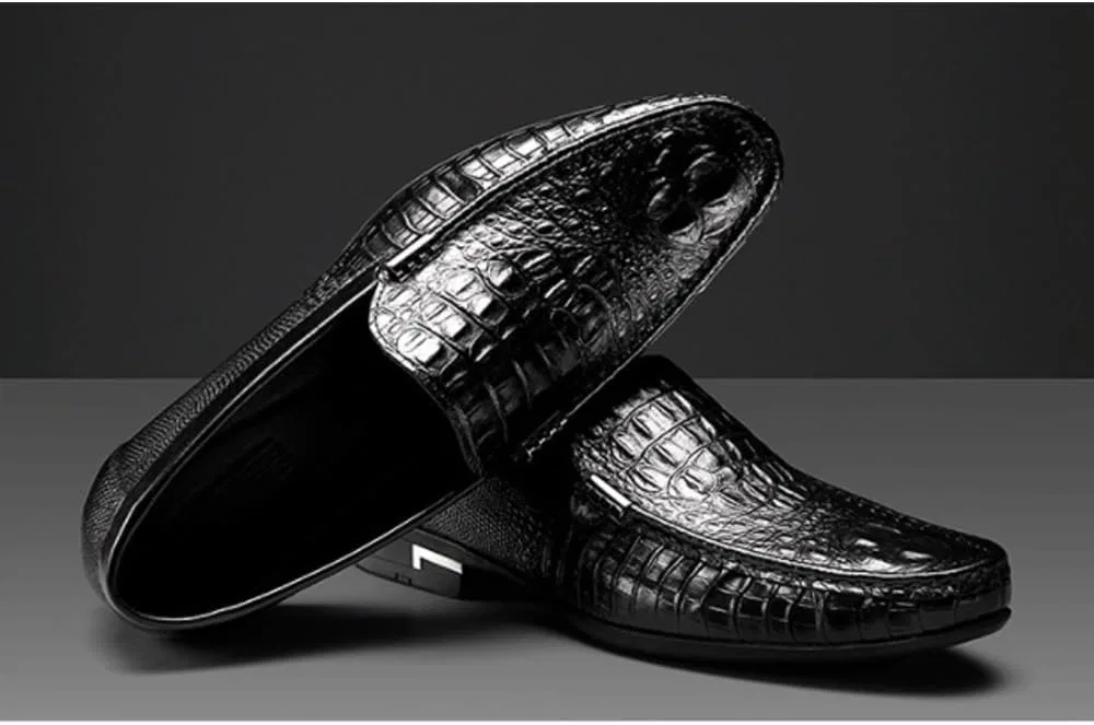 Туфли мокасины ортопедические на slip-on, черные DHFIRUFSHLO — фото 4