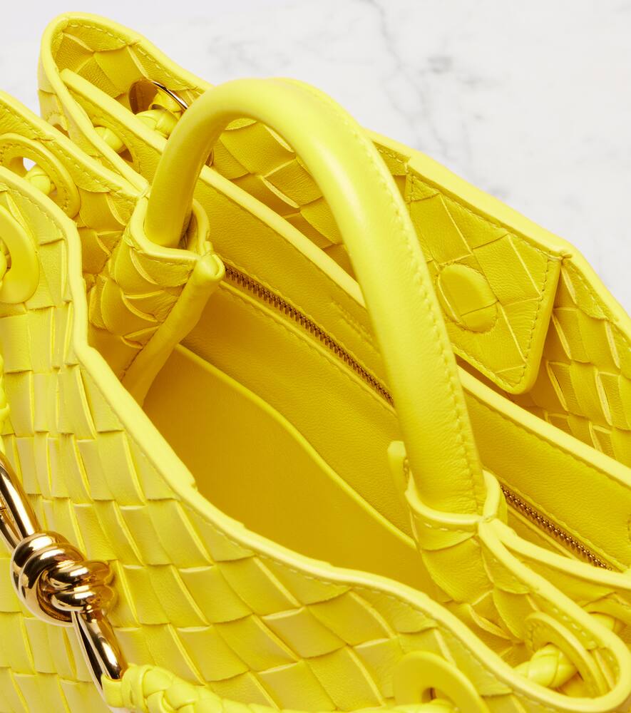 Сумка-тоут Andiamo Small из кожи Bottega Veneta, Sulfur-Muse B-Sulfur — фото 3