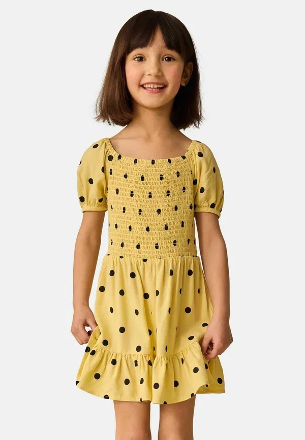 Комбинезон Next, Regular fit shirred playsuit, желтый в крапинку