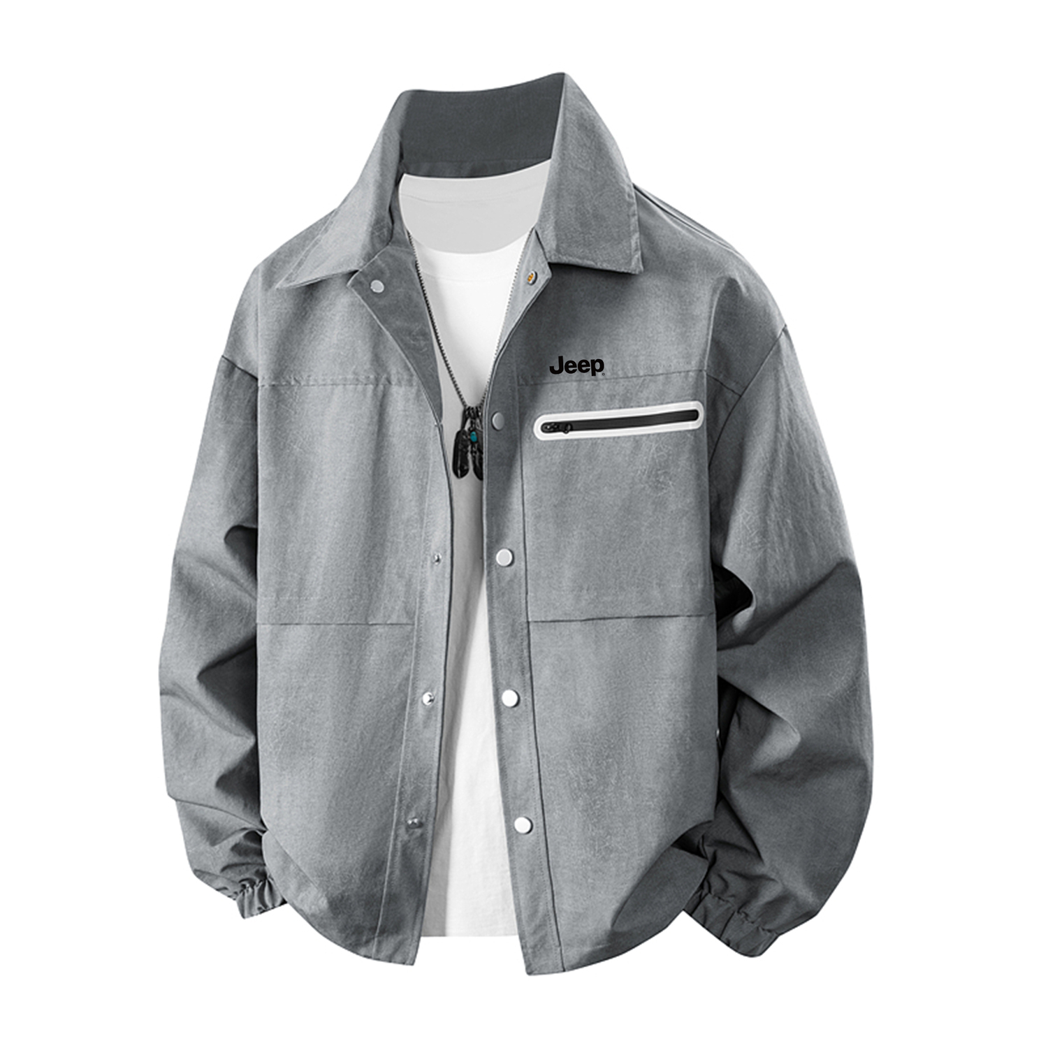 

Куртка Unisex Lapel Moderate Workwear Jeep, темно-серый