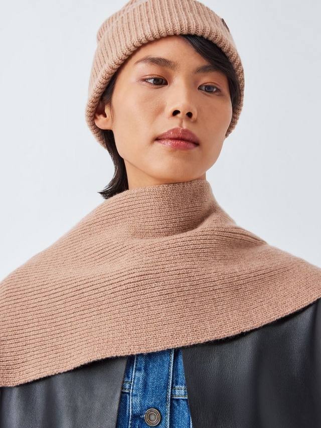 

Комплект шапки и шарфа из чистой шерсти Mulberry, Camel